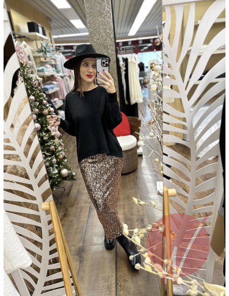 Longuette Paillettes Bronze