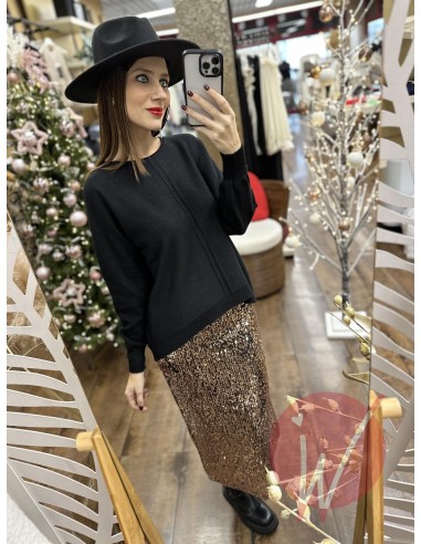 Longuette Paillettes Bronze