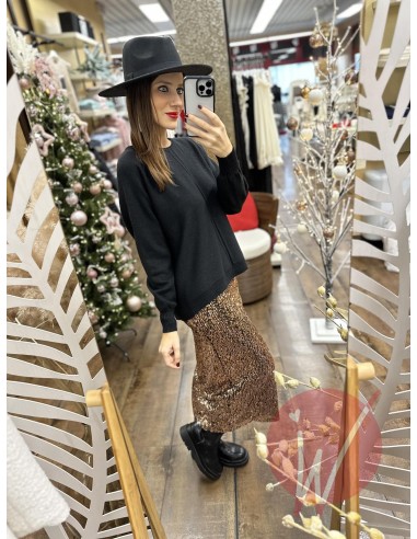 Longuette Paillettes Bronze