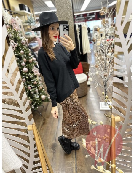 Longuette Paillettes Bronze