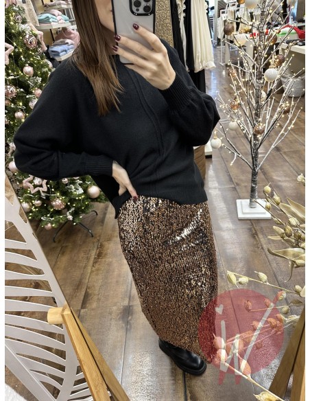 Longuette Paillettes Bronze