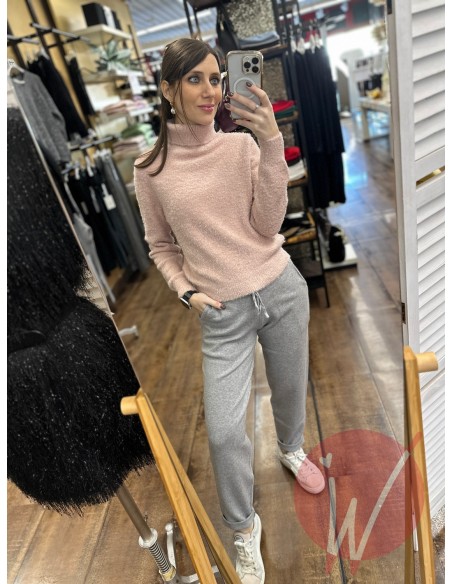 Pull Dolcevita Dahlia Rosa