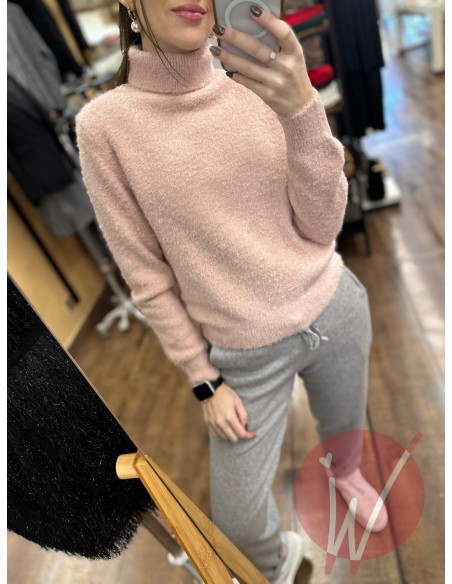 Pull Dolcevita Dahlia Rosa