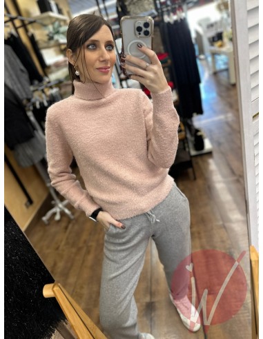 Pull Dolcevita Dahlia Rosa