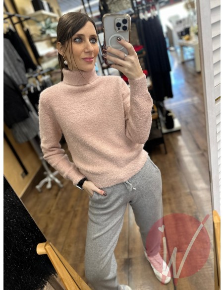 Pull Dolcevita Dahlia Rosa