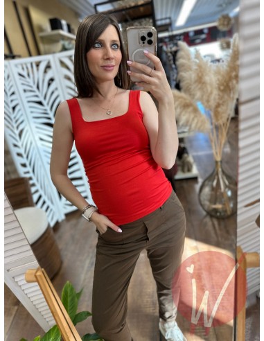 Canotta Basic Lily Rosso
