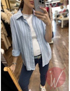 Camicia Gessata Cannes Azzurro 2