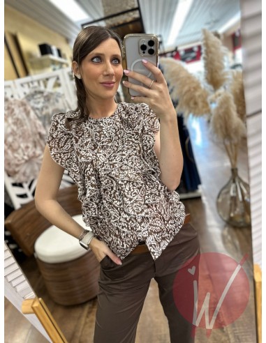 Blusa Rouches Maiorca Moro