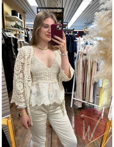Top Pizzo Vivienne Beige