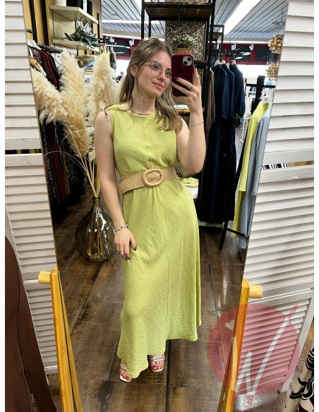Abito Lungo Paros Verde Lime