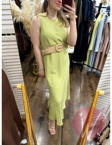 Abito Lungo Paros Verde Lime