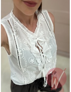 Blusa Sangallo Zoe Bianco 2