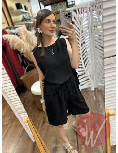 Top Paros Fiocchi Nero