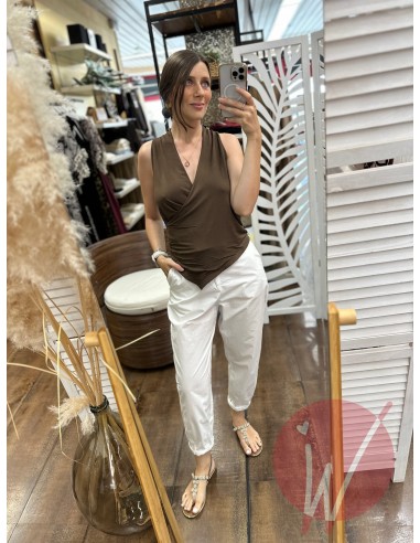 Pantalone Baggy Bianco