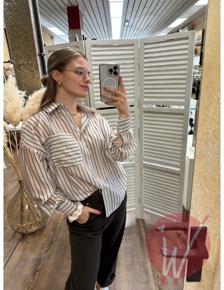 Camicia Righe Faith Burro