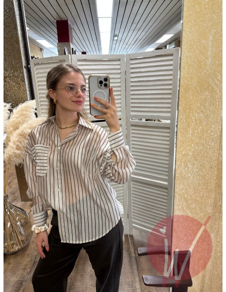 Camicia Righe Faith Burro