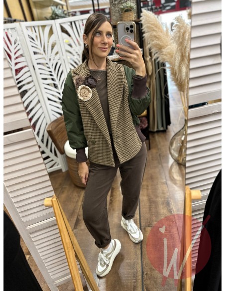 Bomber Rose Verde Militare