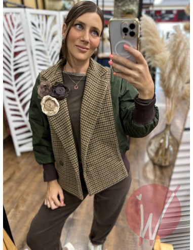 Bomber Rose Verde Militare