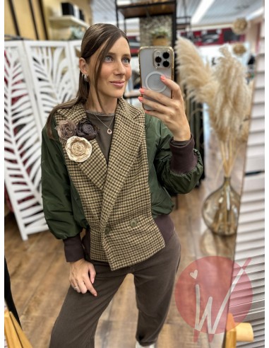 Bomber Rose Verde Militare