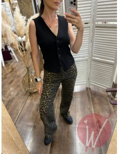Jeans Wide Leg Leopard 2
