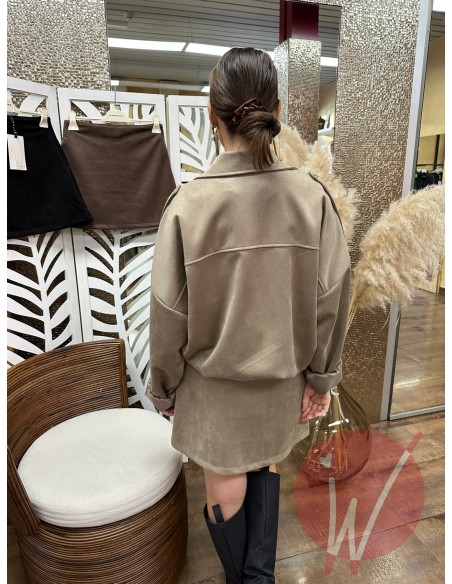 Bomber Suede Tortora - HAVE ONE