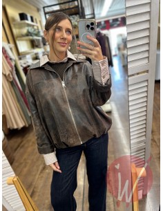 Bomber Ecopelle Lauren Moro...