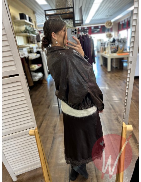 Bomber Ecopelle Marble Moro - HAVE ONE