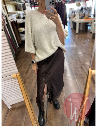 Gonna Lingerie Pizzo Moro