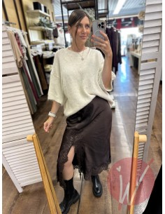 Gonna Lingerie Pizzo Moro