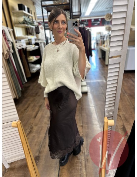 Gonna Lingerie Pizzo Moro