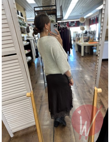 Gonna Lingerie Pizzo Moro