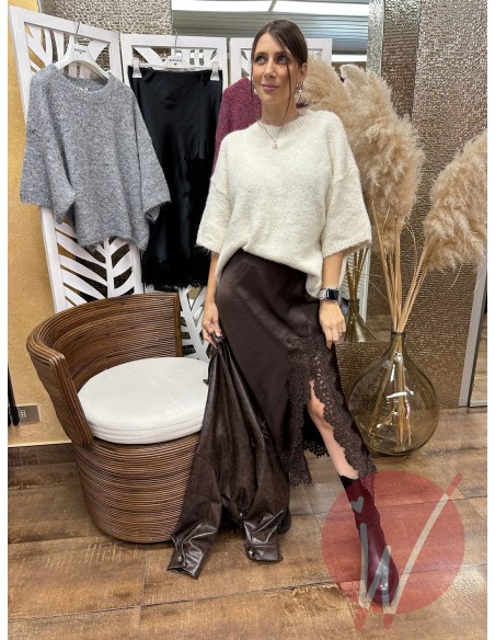 Gonna Lingerie Pizzo Moro