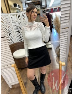 Minigonna Suede Nero - HAVE...