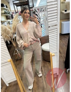 Jeans Palazzo Tokyo Tortora