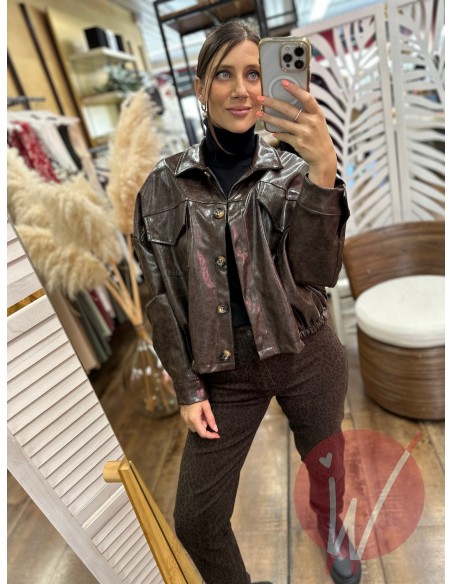 Bomber Ecopelle Marble Moro - HAVE ONE