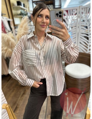 Camicia Righe Faith Burro