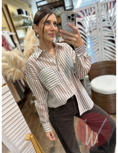 Camicia Righe Faith Burro