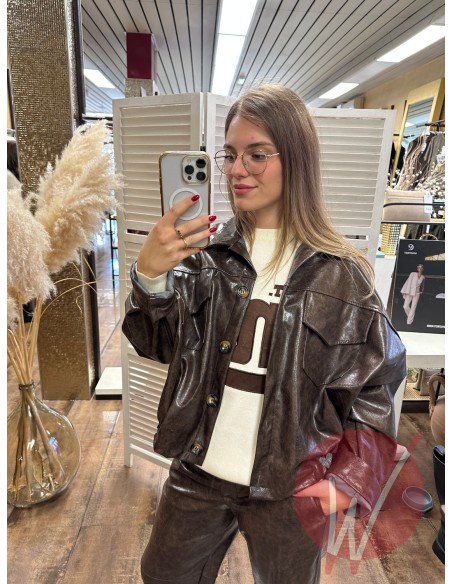 Bomber Ecopelle Marble Moro - HAVE ONE