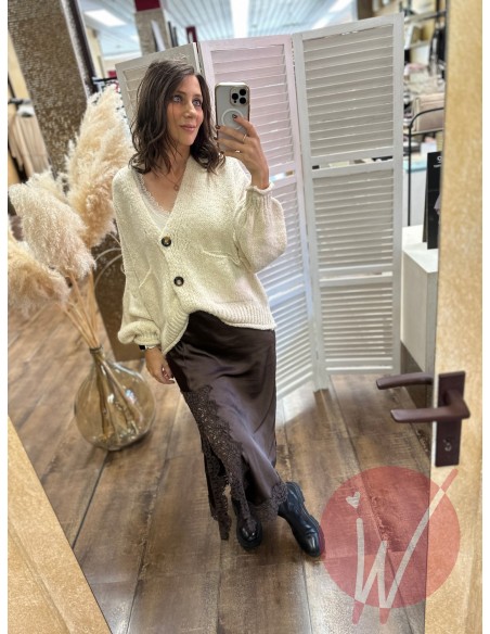 Gonna Lingerie Pizzo Moro