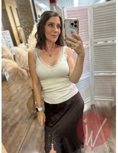 Top Pizzo Chantal Crema