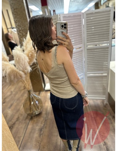 Top Pizzo Chantal Beige