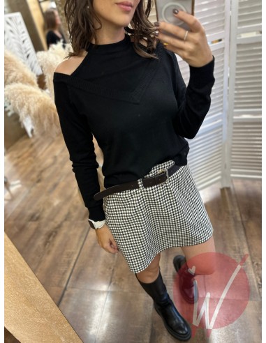 Maglia Scarlett CutOut Nero