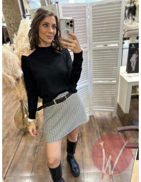 Maglia Scarlett CutOut Nero