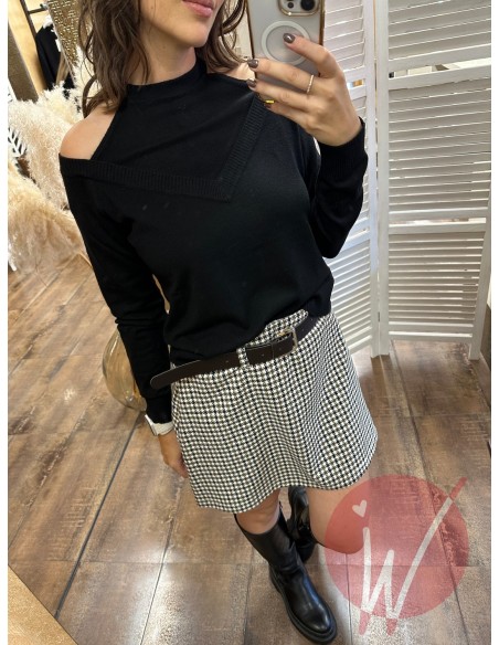 Maglia Scarlett CutOut Nero