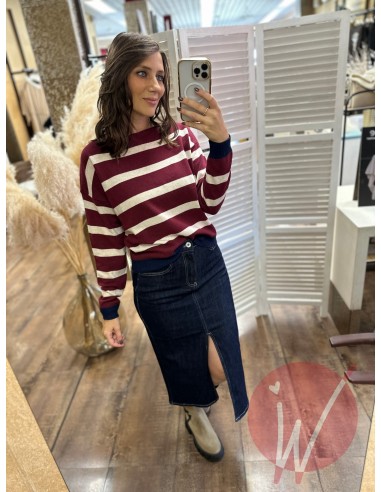 Maglia Righe Brooke Bordeaux