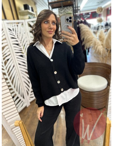 Cardigan Corto Abigail Nero