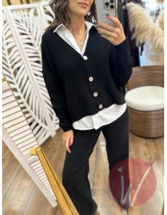 Cardigan Corto Abigail Nero 2