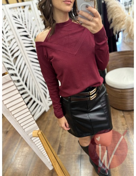 Minigonna Ecopelle Seattle Nero - HAVE ONE