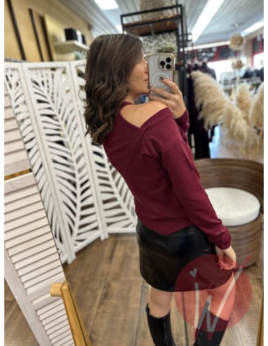 Maglia Scarlett CutOut Bordeaux