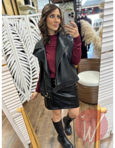 Gilet Ecopelle Seattle Nero - HAVE ONE